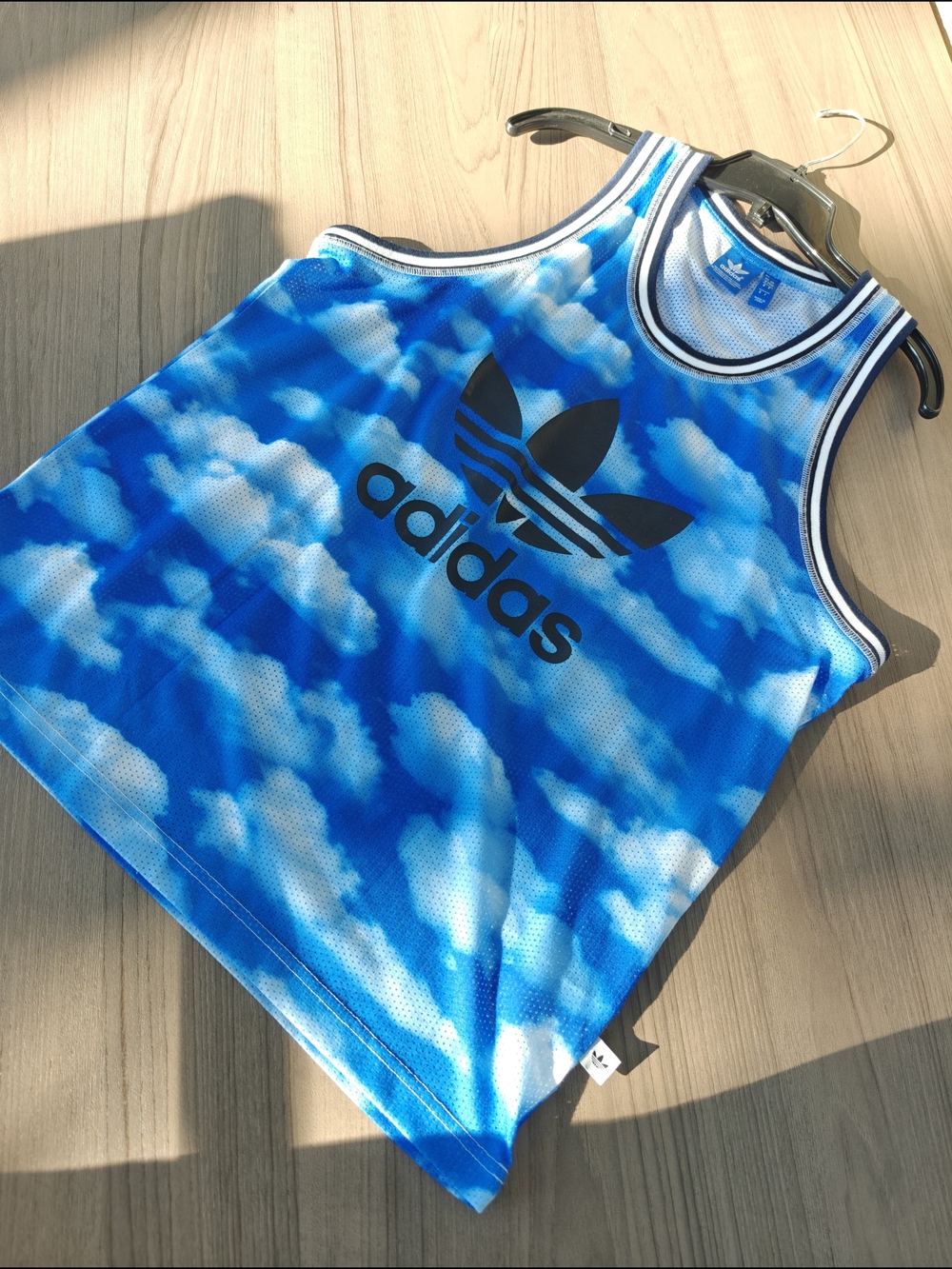 adidas Blue Cloud Mesh Tank Top